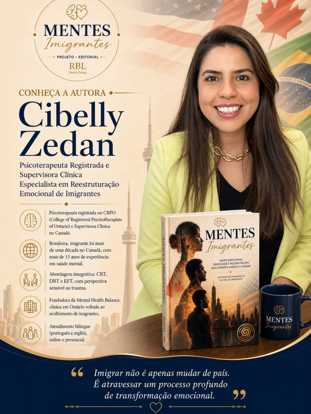 Coautor(a) Cibelly Zedan — Mentes Imigrantes