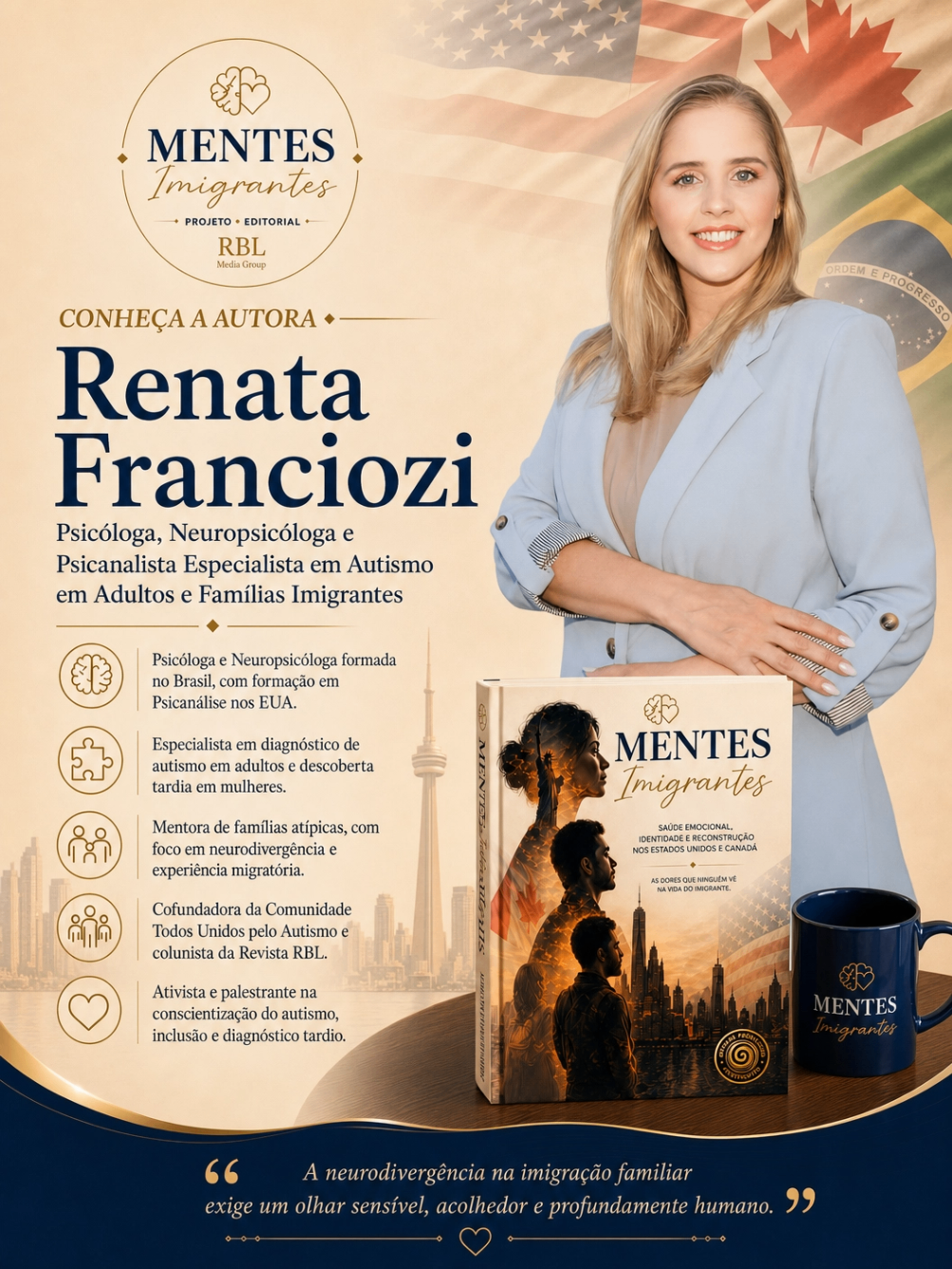 Coautor(a) Renata Franciozi — Mentes Imigrantes