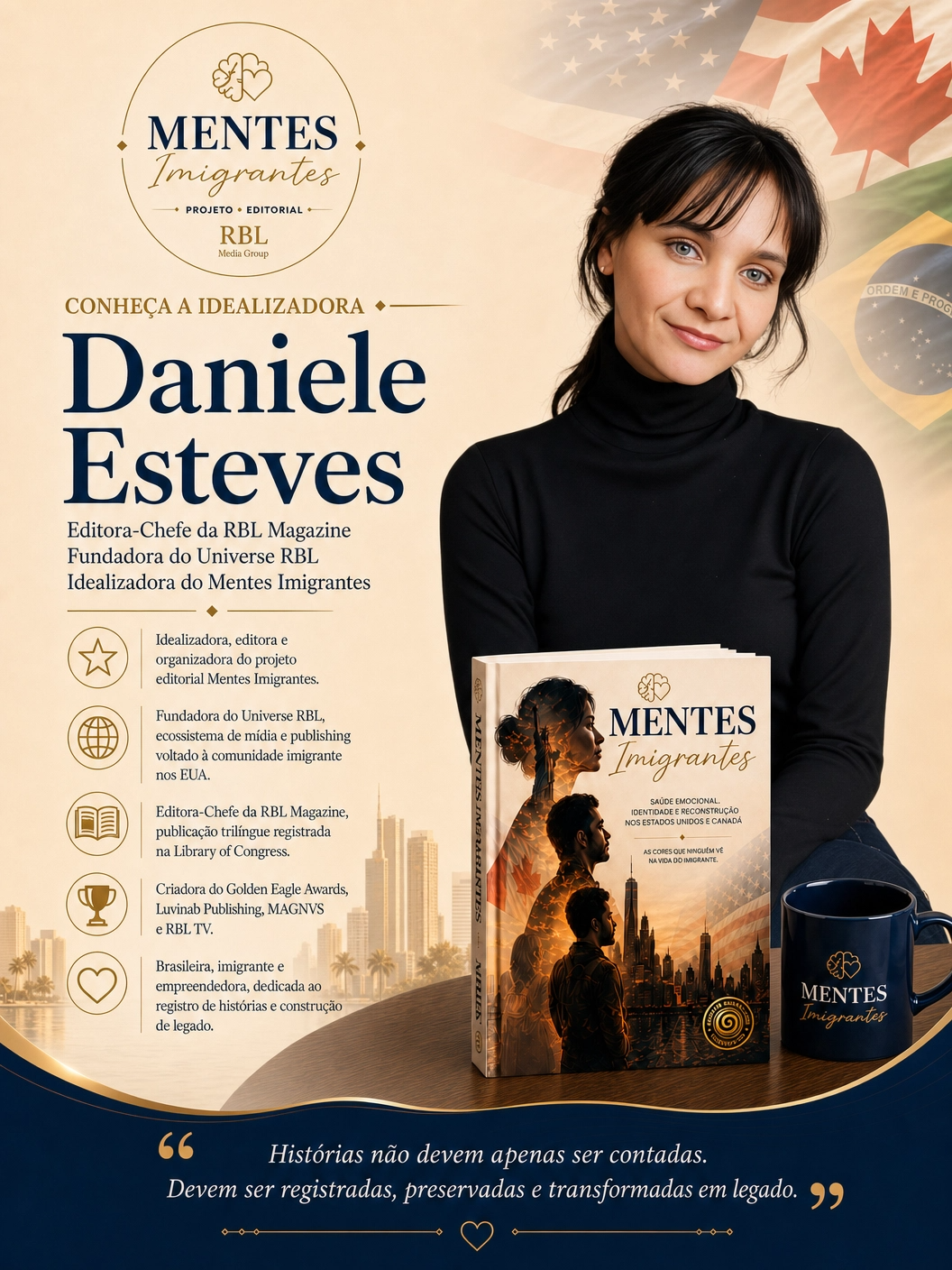 Coautor(a) Daniele Esteves — Mentes Imigrantes